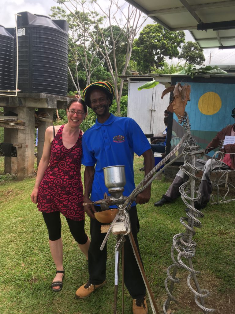 Avec Edmond Brown, co-fondateur de la Grenada Chocolate Company